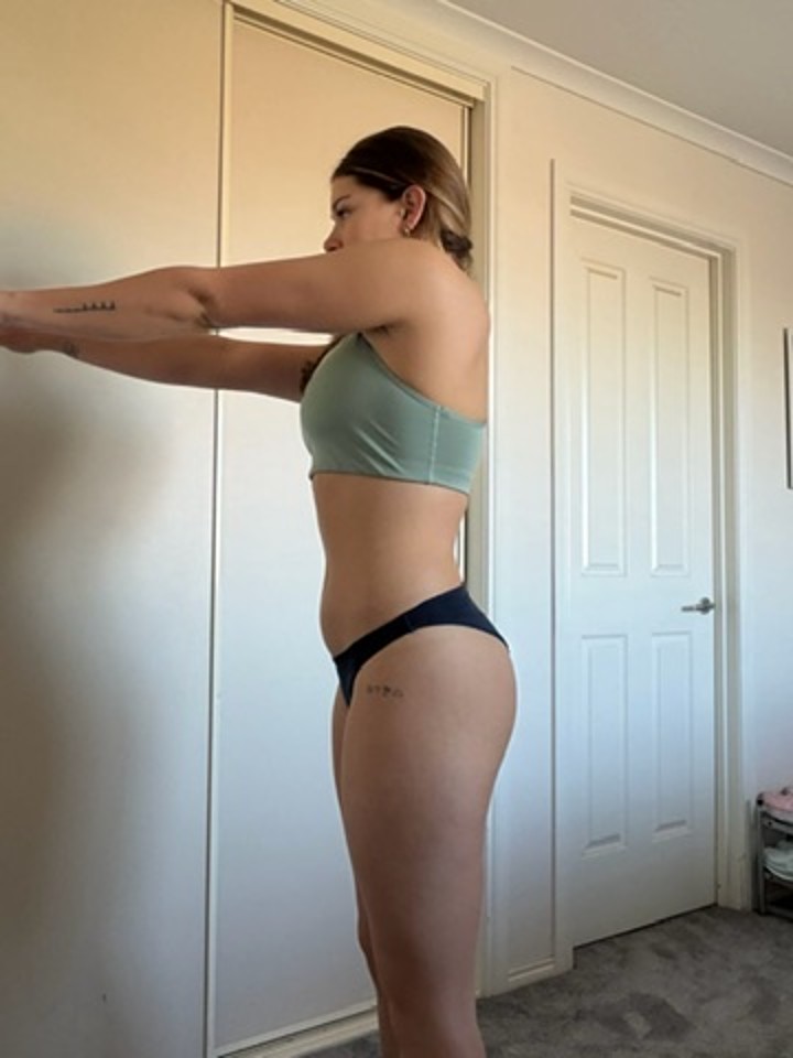 Client before starting 1:1 personal training at Amador Performance, Maribyrnong